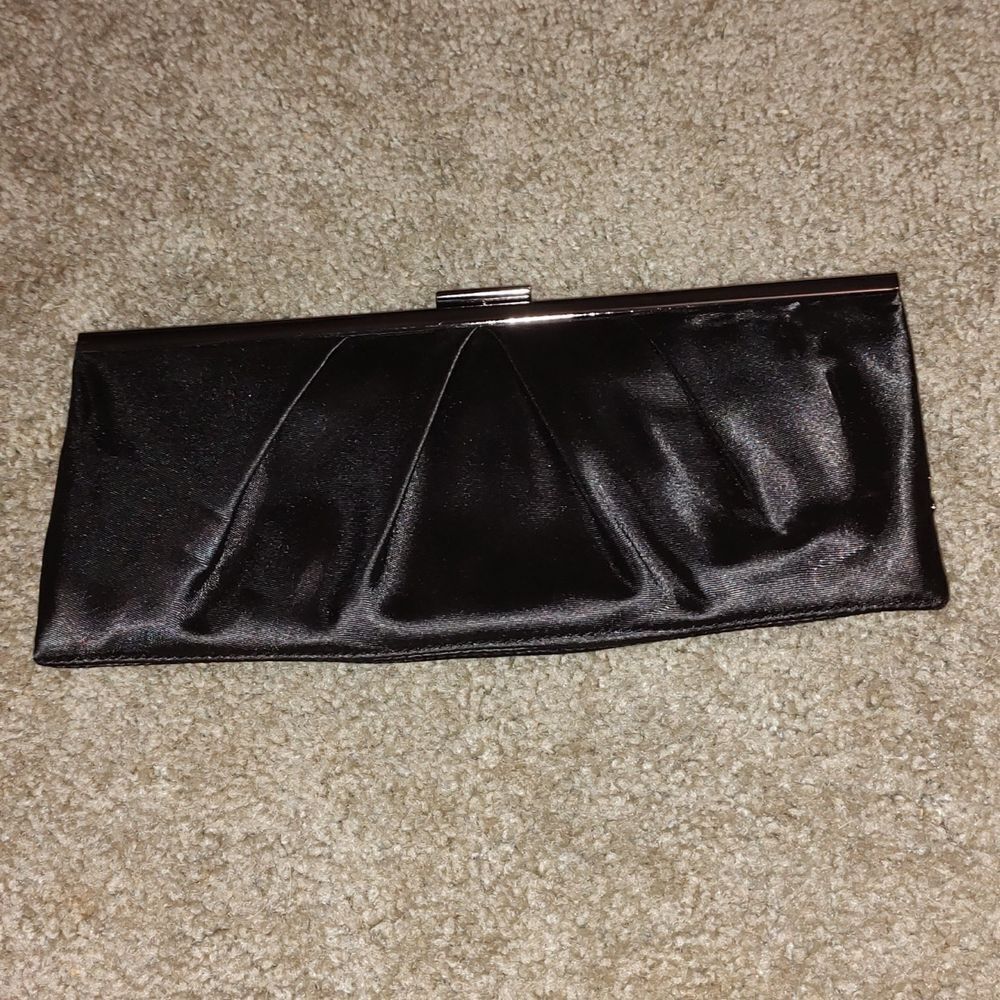 Ann Taylor Loft black evening bag clutch purse